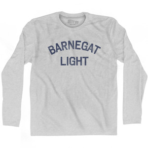 New Jersey Barnegat Light Adult Cotton Long Sleeve Vintage T-shirt-Grey Heather New Jersey Barnegat Light Adult Cotton Long Sleeve Vintage T-shirt-Grey Heather