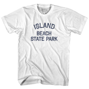 New Jersey Island Beach State Park Womens Cotton Junior Cut Vintage T-shirt - White New Jersey Island Beach State Park Womens Cotton Junior Cut Vintage T-shirt - White
