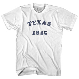 Texas State 1845 Womens Cotton Junior Cut Vintage T-shirt - White Texas State 1845 Womens Cotton Junior Cut Vintage T-shirt - White