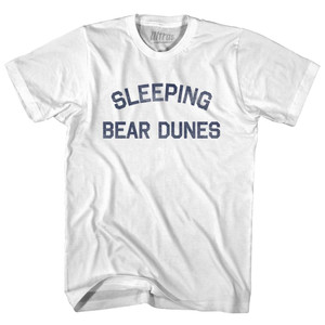 Michigan Sleeping Bear Dunes Womens Cotton Junior Cut Vintage T-shirt - White