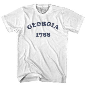 Georgia State 1788 Womens Cotton Junior Cut Vintage T-shirt - White Georgia State 1788 Womens Cotton Junior Cut Vintage T-shirt - White