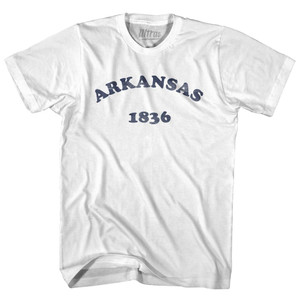 Arkansas State 1836 Womens Cotton Junior Cut Vintage T-shirt-White