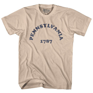 Pennsylvania State 1787 Adult Cotton Vintage T-shirt - Creme Pennsylvania State 1787 Adult Cotton Vintage T-shirt - Creme