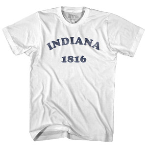 Indiana State 1816 Youth Cotton Vintage T-shirt - White Indiana State 1816 Youth Cotton Vintage T-shirt - White