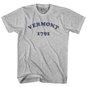 Vermont State 1791 Youth Cotton Vintage T-shirt - Grey Heather