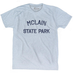 Michigan McLain State Park Adult Tri-Blend Vintage T-shirt - Athletic White Michigan McLain State Park Adult Tri-Blend Vintage T-shirt - Athletic White