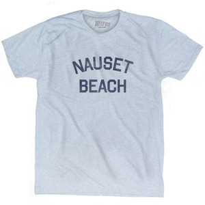 Massachusetts Nauset Beach Adult Tri-Blend Vintage T-shirt - Athletic White Massachusetts Nauset Beach Adult Tri-Blend Vintage T-shirt - Athletic White