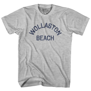 Massachusetts Wollaston Beach Womens Cotton Junior Cut Vintage T-shirt - Grey Heather Massachusetts Wollaston Beach Womens Cotton Junior Cut Vintage T-shirt - Grey Heather