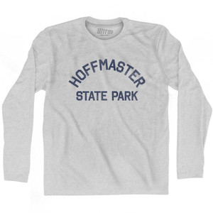 Michigan Hoffmaster State Park Adult Cotton Long Sleeve Vintage T-shirt-Grey Heather Michigan Hoffmaster State Park Adult Cotton Long Sleeve Vintage T-shirt-Grey Heather