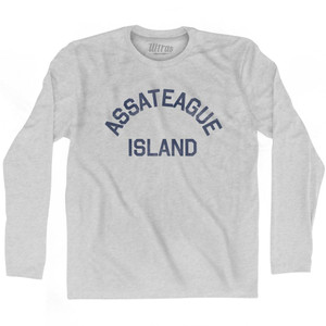 Maryland Assateague Island Adult Cotton Long Sleeve Vintage T-shirt - Grey Heather Maryland Assateague Island Adult Cotton Long Sleeve Vintage T-shirt - Grey Heather