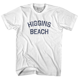 Maine Higgins Beach Womens Cotton Junior Cut Vintage T-shirt-White Maine Higgins Beach Womens Cotton Junior Cut Vintage T-shirt-White