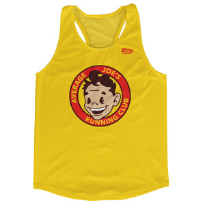 Average Joes Running Racerback Tank Track Singlet Jersey Made In USA - Yellow Average Joes Running Racerback Tank Track Singlet Jersey Made In USA - Yellow