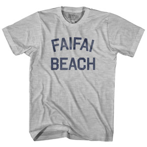 Guam Faifai Beach Womens Cotton Junior Cut Vintage T-shirt - Grey Heather