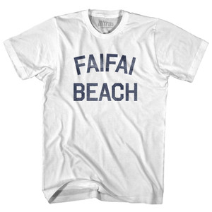 Guam Faifai Beach Womens Cotton Junior Cut Vintage T-shirt - White Guam Faifai Beach Womens Cotton Junior Cut Vintage T-shirt - White
