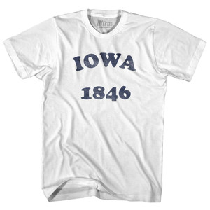 Iowa State 1846 Adult Cotton Vintage T-shirt - White