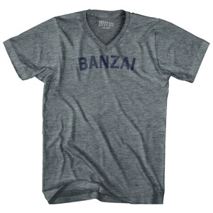 Banzai Tri-Blend V-neck Womens Junior Cut T-shirt - Athletic Grey Banzai Tri-Blend V-neck Womens Junior Cut T-shirt - Athletic Grey