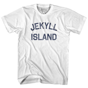 Georgia Jekyll Island Adult Cotton Vintage T-shirt - White Georgia Jekyll Island Adult Cotton Vintage T-shirt - White