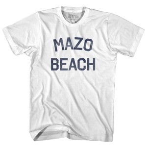 Wisconsin Mazo Beach Youth Cotton Vintage T-shirt - White