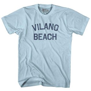 Florida Vilano Beach Adult Cotton Vintage T-shirt - Light Blue