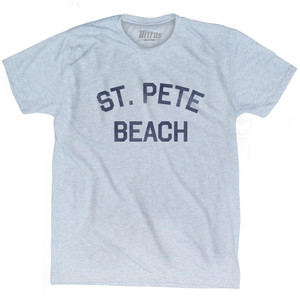 Florida St. Pete Beach Adult Tri-Blend Vintage T-shirt - Athletic White Florida St. Pete Beach Adult Tri-Blend Vintage T-shirt - Athletic White
