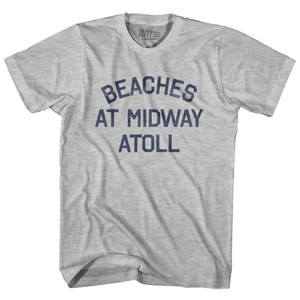 U.S. Minor Outlying Islands Beaches at Midway Atoll Youth Cotton Vintage T-shirt - Grey Heather