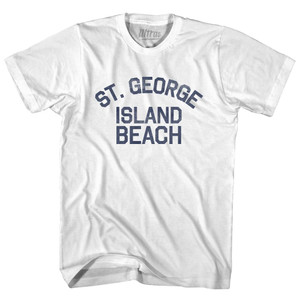 Florida St. George Island Beach Adult Cotton Vintage T-shirt - White Florida St. George Island Beach Adult Cotton Vintage T-shirt - White