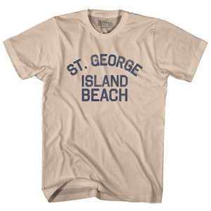 Florida St. George Island Beach Adult Cotton Vintage T-shirt - Creme Florida St. George Island Beach Adult Cotton Vintage T-shirt - Creme
