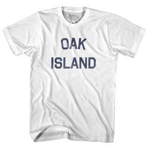 North Carolina Oak Island Youth Cotton Vintage T-shirt - White North Carolina Oak Island Youth Cotton Vintage T-shirt - White