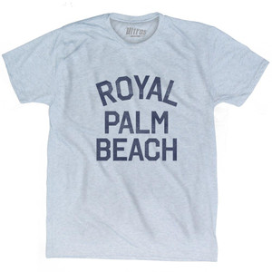 Florida Royal Palm Beach Adult Tri-Blend Vintage T-shirt - Athletic White Florida Royal Palm Beach Adult Tri-Blend Vintage T-shirt - Athletic White