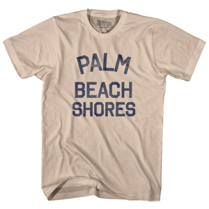 Florida Palm Beach Shores Adult Cotton Vintage T-shirt - Creme