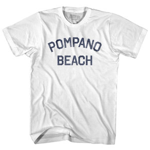 Florida Pompano Beach Adult Cotton Vintage T-shirt - White