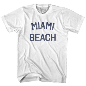 Florida Miami Beach Youth Cotton Vintage T-shirt - White Florida Miami Beach Youth Cotton Vintage T-shirt - White