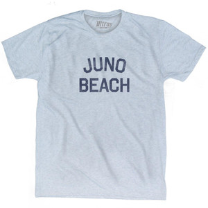 Florida Juno Beach Adult Tri-Blend Vintage T-shirt - Athletic White