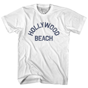 Florida Hollywood Beach Youth Cotton Vintage T-shirt - White Florida Hollywood Beach Youth Cotton Vintage T-shirt - White