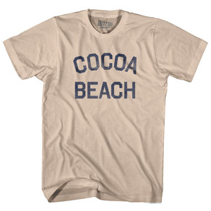 Florida Cocoa Beach Adult Cotton Vintage T-shirt - Creme