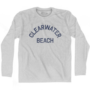 Florida Clearwater Beach Adult Cotton Long Sleeve Vintage T-shirt - Grey Heather Florida Clearwater Beach Adult Cotton Long Sleeve Vintage T-shirt - Grey Heather