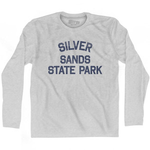 Connecticut Silver Sands State Park Adult Cotton Long Sleeve Vintage T-shirt - Grey Heather Connecticut Silver Sands State Park Adult Cotton Long Sleeve Vintage T-shirt - Grey Heather