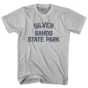 Connecticut Silver Sands State Park Adult Cotton Vintage T-shirt-Cool Grey Connecticut Silver Sands State Park Adult Cotton Vintage T-shirt-Cool Grey