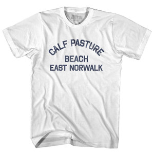 Connecticut Calf Pasture Beach, East Norwalk Adult Cotton Vintage T-shirt-White Connecticut Calf Pasture Beach, East Norwalk Adult Cotton Vintage T-shirt-White