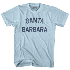 California Santa Barbara Adult Cotton Vintage T-shirt-Light Blue
