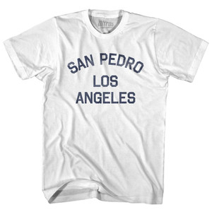 California San Pedro, Los Angeles Womens Cotton Junior Cut Vintage T-shirt-White California San Pedro, Los Angeles Womens Cotton Junior Cut Vintage T-shirt-White