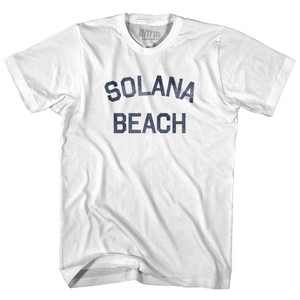 California Solana Beach Adult Cotton Vintage T-shirt - White
