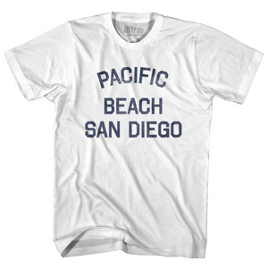 California Pacific Beach, San Diego Adult Cotton Vintage T-shirt - White California Pacific Beach, San Diego Adult Cotton Vintage T-shirt - White