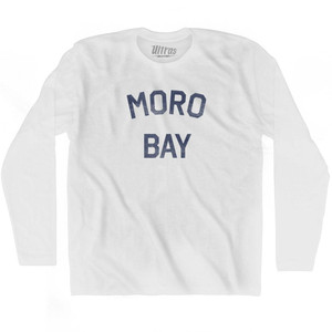 California Morro Bay Adult Cotton Long Sleeve Vintage T-shirt - White
