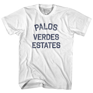 California Palos Verdes Estates Womens Cotton Junior Cut Vintage T-shirt - White California Palos Verdes Estates Womens Cotton Junior Cut Vintage T-shirt - White