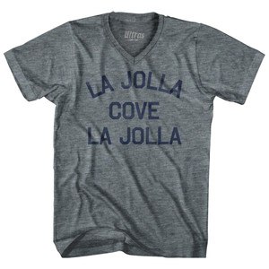 California La Jolla Cove, La jolla Adult Tri-Blend V-neck Womens Junior Cut Vintage T-shirt - Athletic Grey California La Jolla Cove, La jolla Adult Tri-Blend V-neck Womens Junior Cut Vintage T-shirt - Athletic Grey