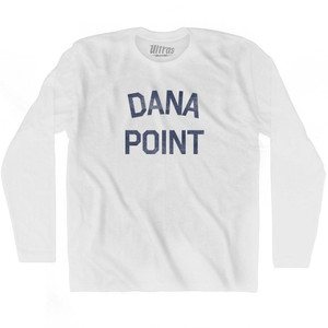 California Dana Point Adult Cotton Long Sleeve Vintage T-shirt - White California Dana Point Adult Cotton Long Sleeve Vintage T-shirt - White
