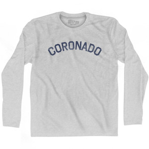California Coronado Adult Cotton Long Sleeve Vintage T-shirt - Grey Heather
