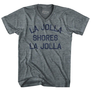 California La Jolla Shores, La jolla Adult Tri-Blend V-neck Vintage T-shirt - Athletic Grey California La Jolla Shores, La jolla Adult Tri-Blend V-neck Vintage T-shirt - Athletic Grey