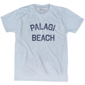 American Samoa Palagi Beach Adult Tri-Blend Vintage T-shirt - Athletic White